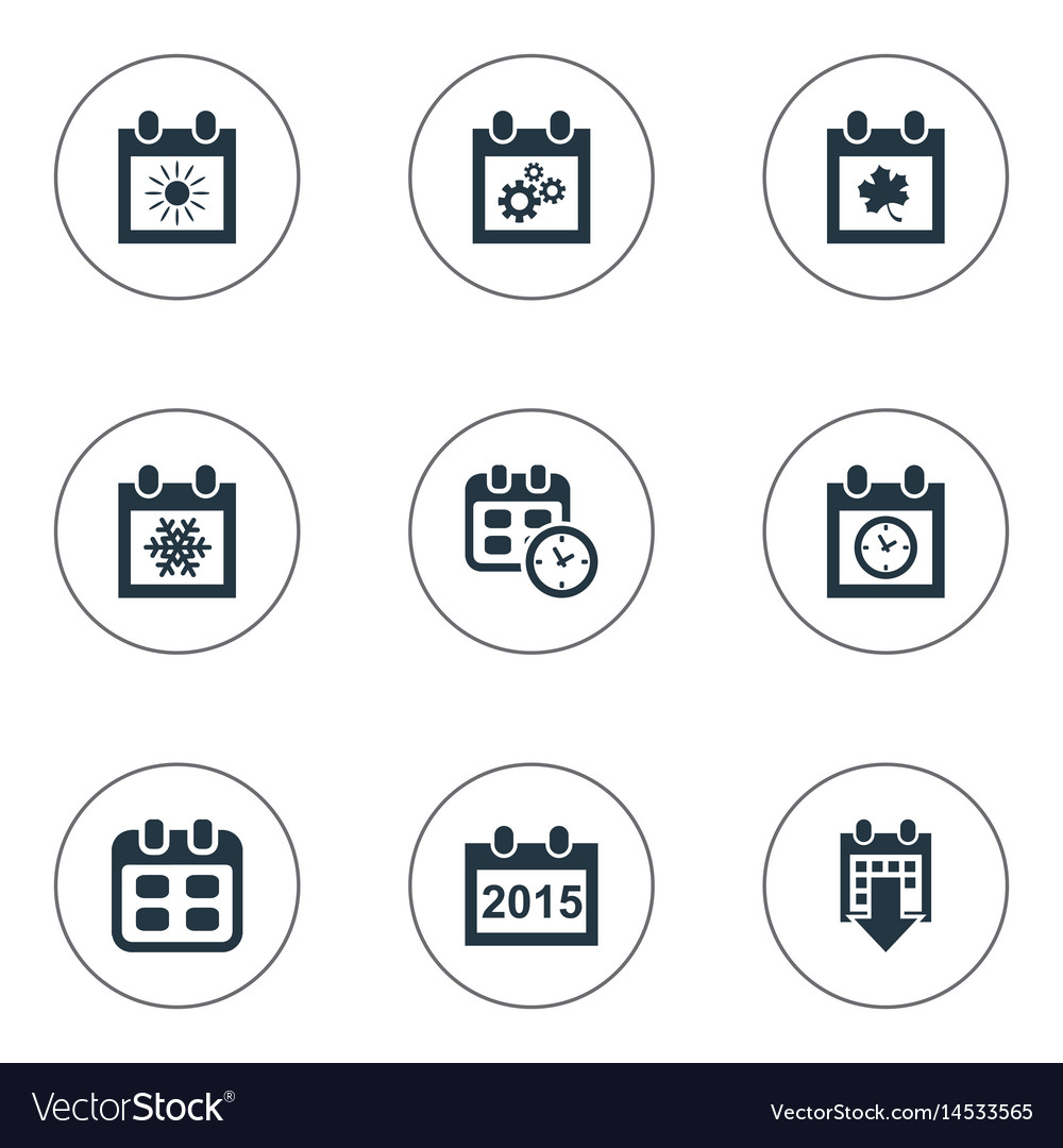 Set of simple time icons