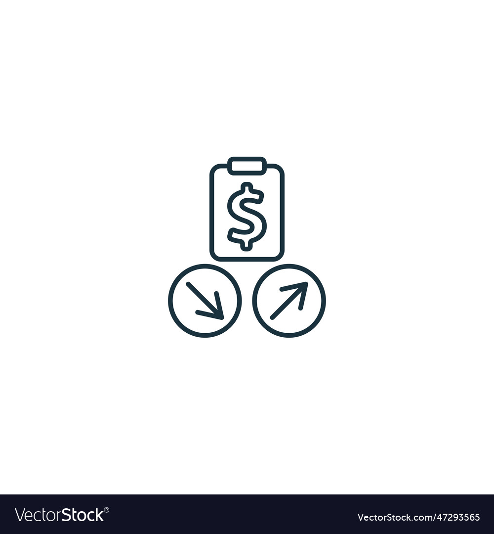 Stock options icon monochrome simple sign from Vector Image