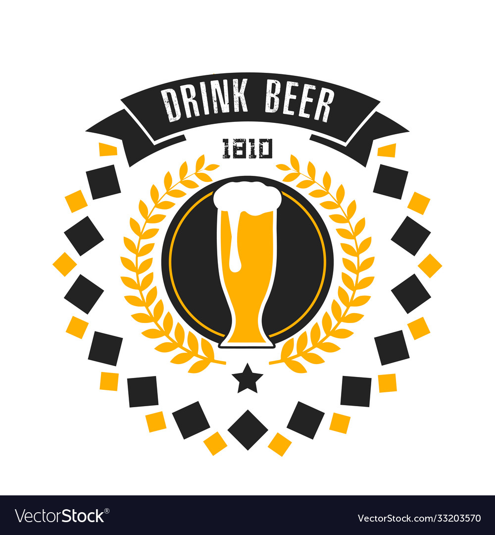 Beer logo design template Royalty Free Vector Image