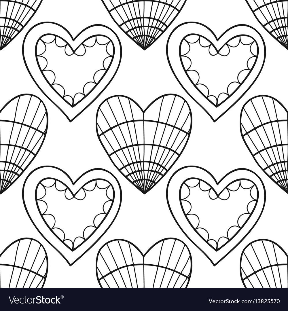 Black and white seamless pattern with decorative