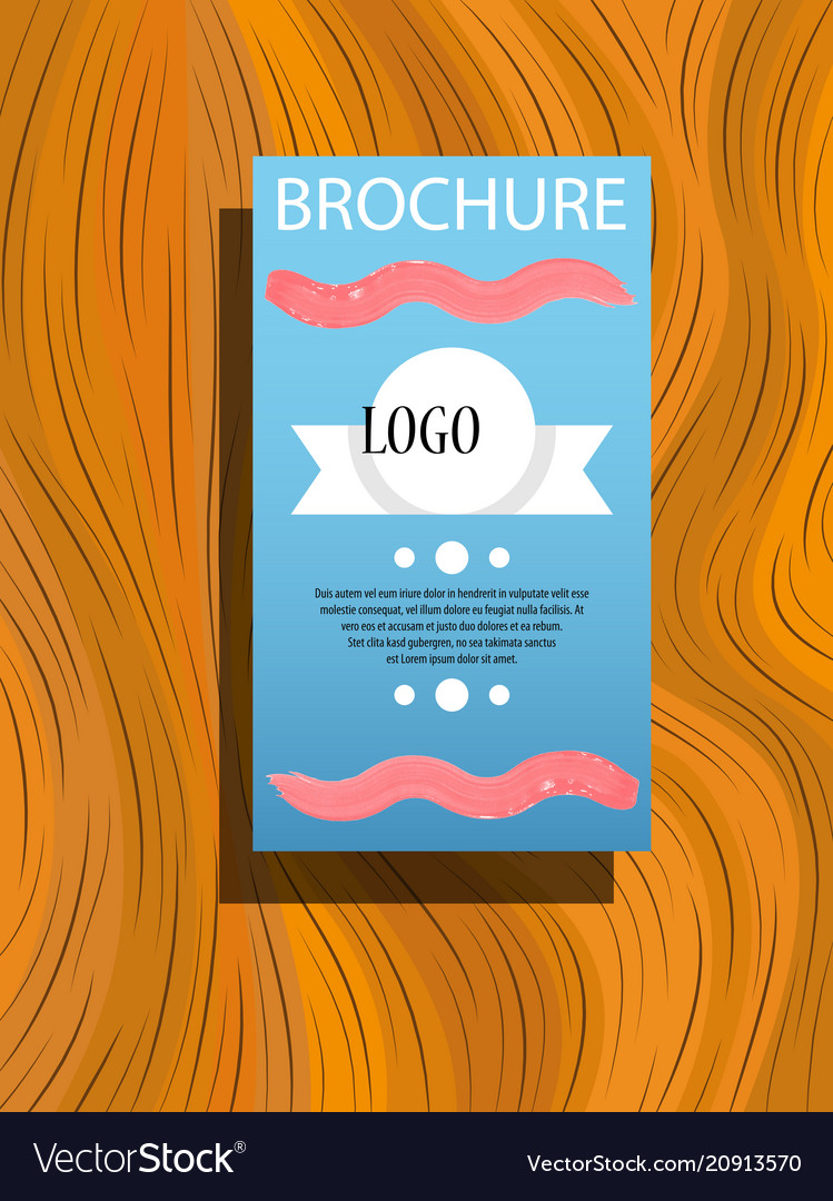 Classic brochure template design with shapes