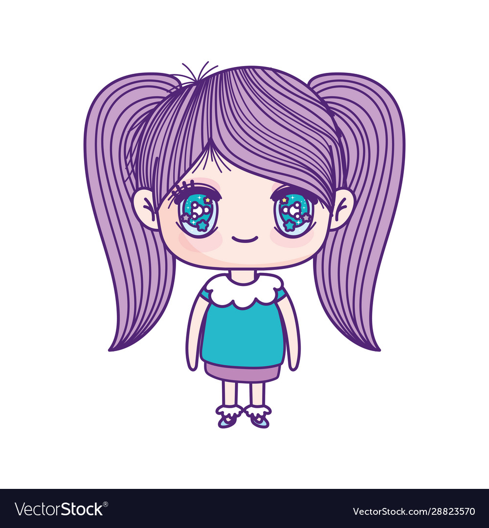 Premium Vector  Young cute girl anime style character vector