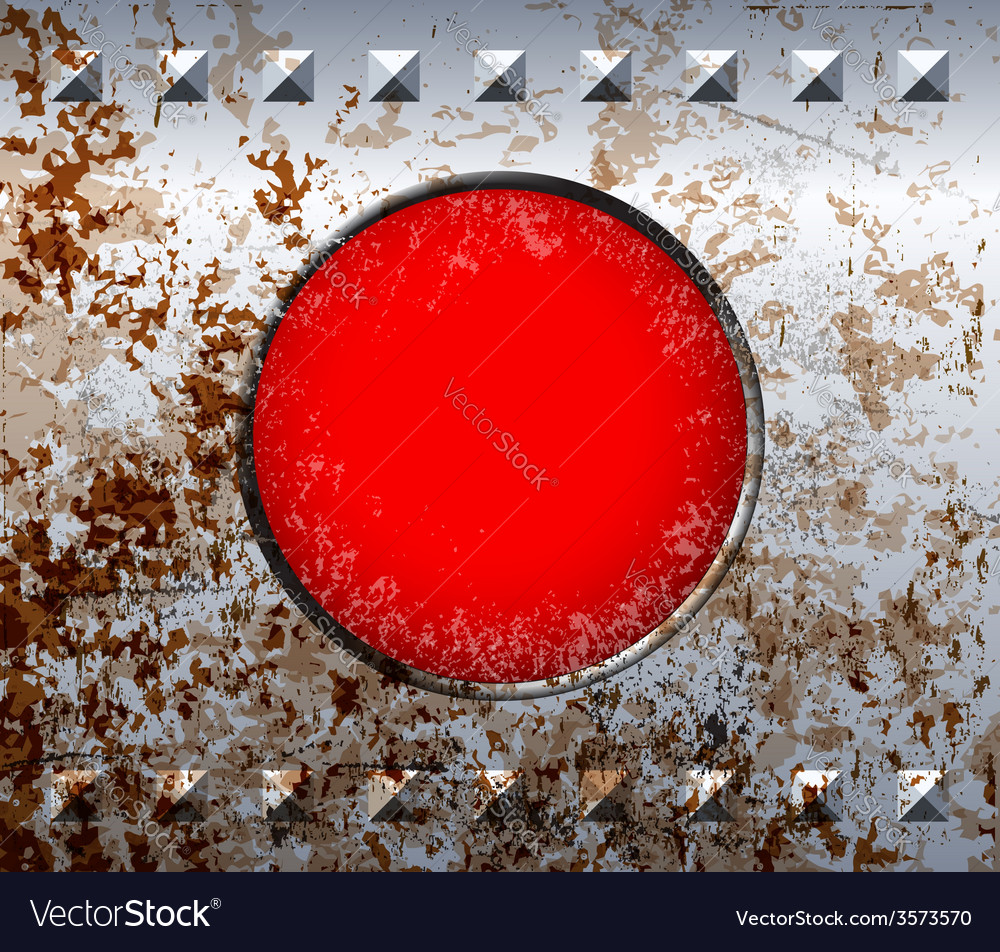 Rusty Metal Frame With Red Lamp Royalty Free Vector Image Rusty Metal Frame With Red Lamp Vector Image