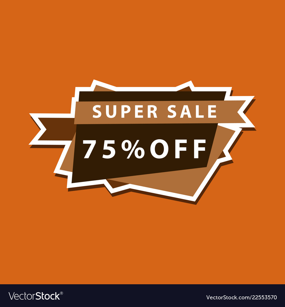 Sale banner template design 75 percent discount