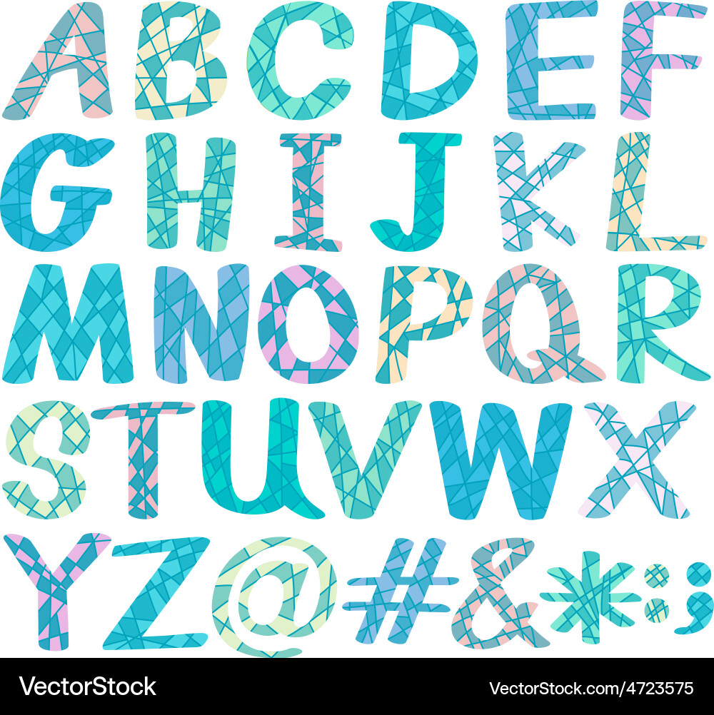 Alphabets Royalty Free Vector Image - VectorStock