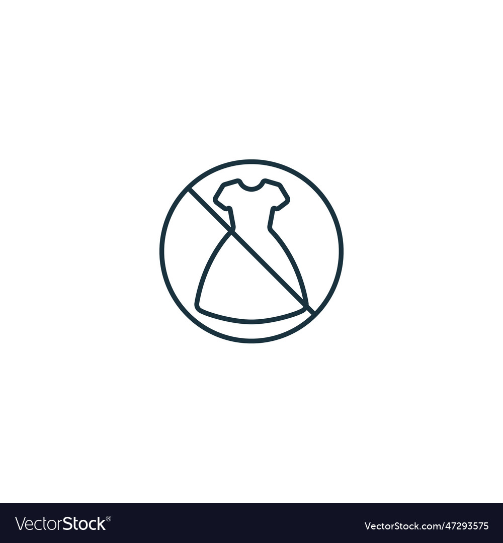 No dress code icon monochrome simple sign from Vector Image