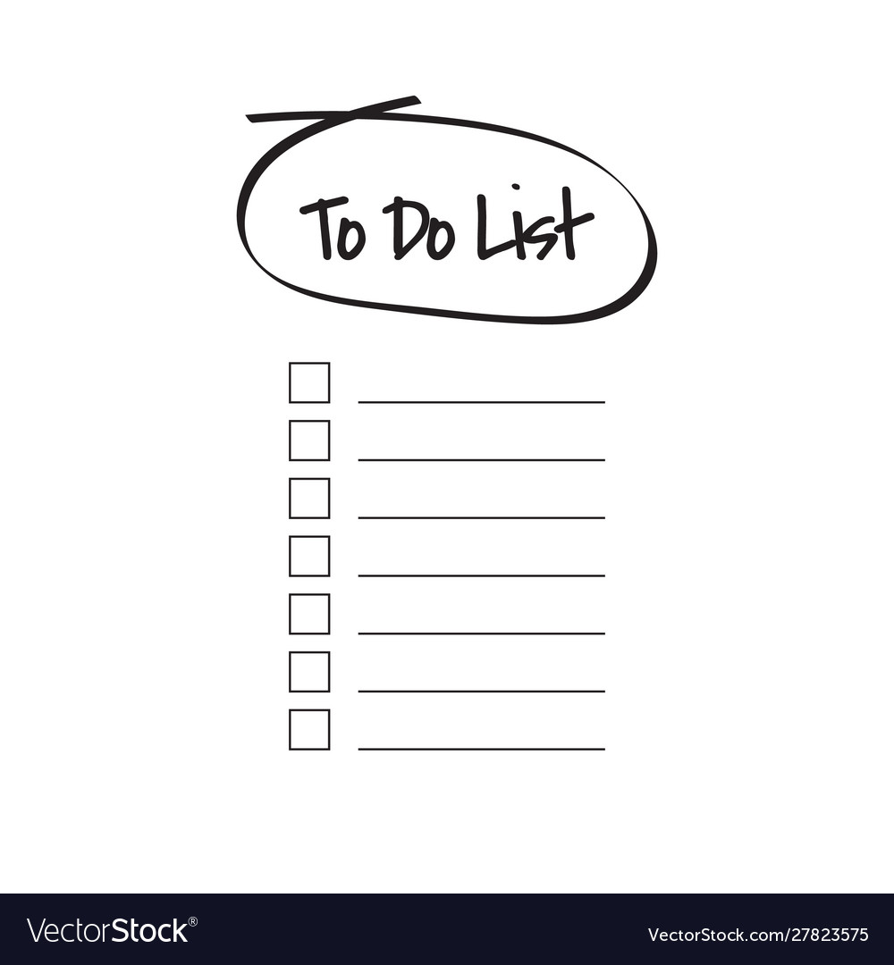 To do list planning task concept a paper sheets Vector Image