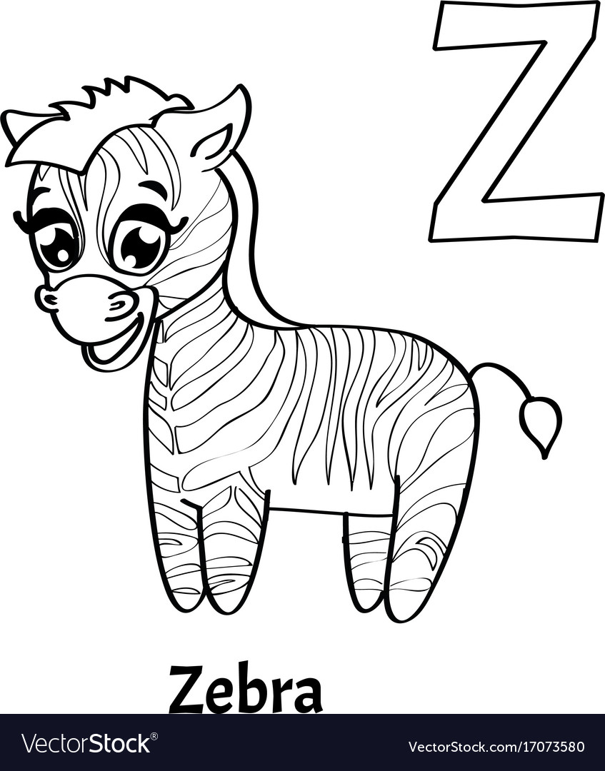 z is for zebra coloring pages