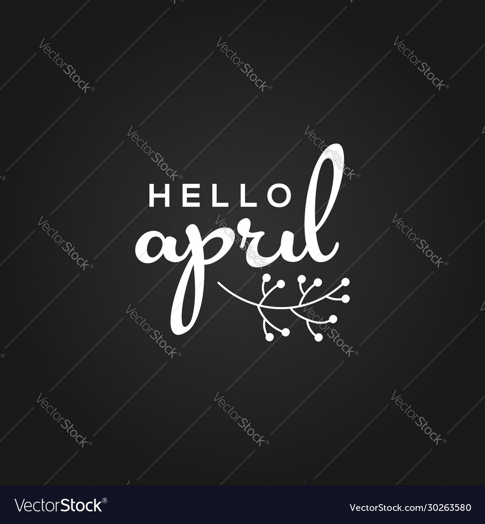 Hello april design for banner or background