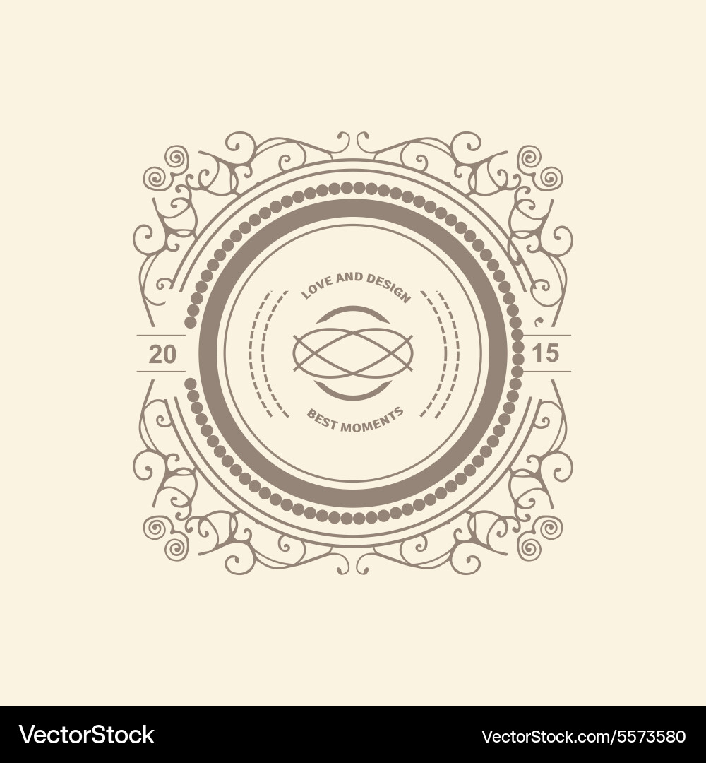 Monogram luxury logo template Royalty Free Vector Image