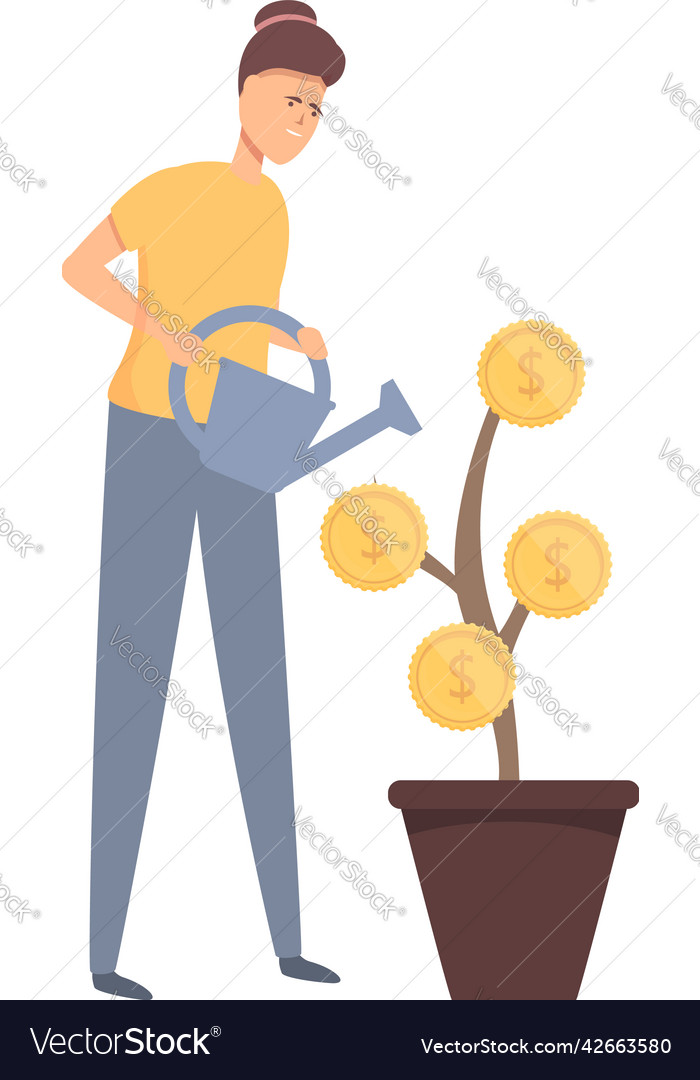 Passive income icon cartoon business money Vector Image