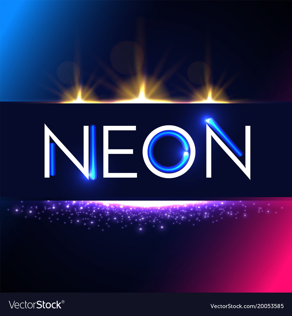 Abstract trendy shining neon banner colorful Vector Image