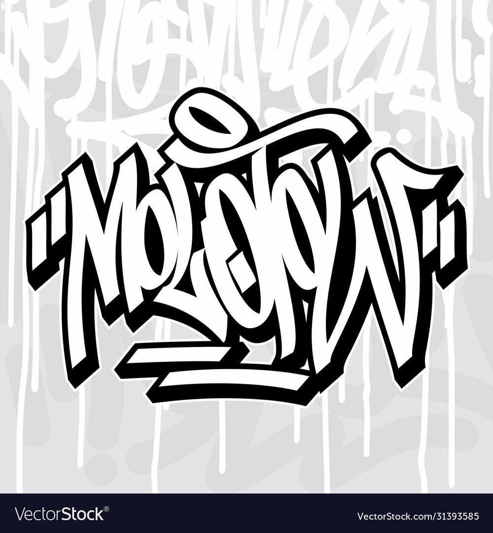 Abstract word molotow graffiti lettering Vector Image