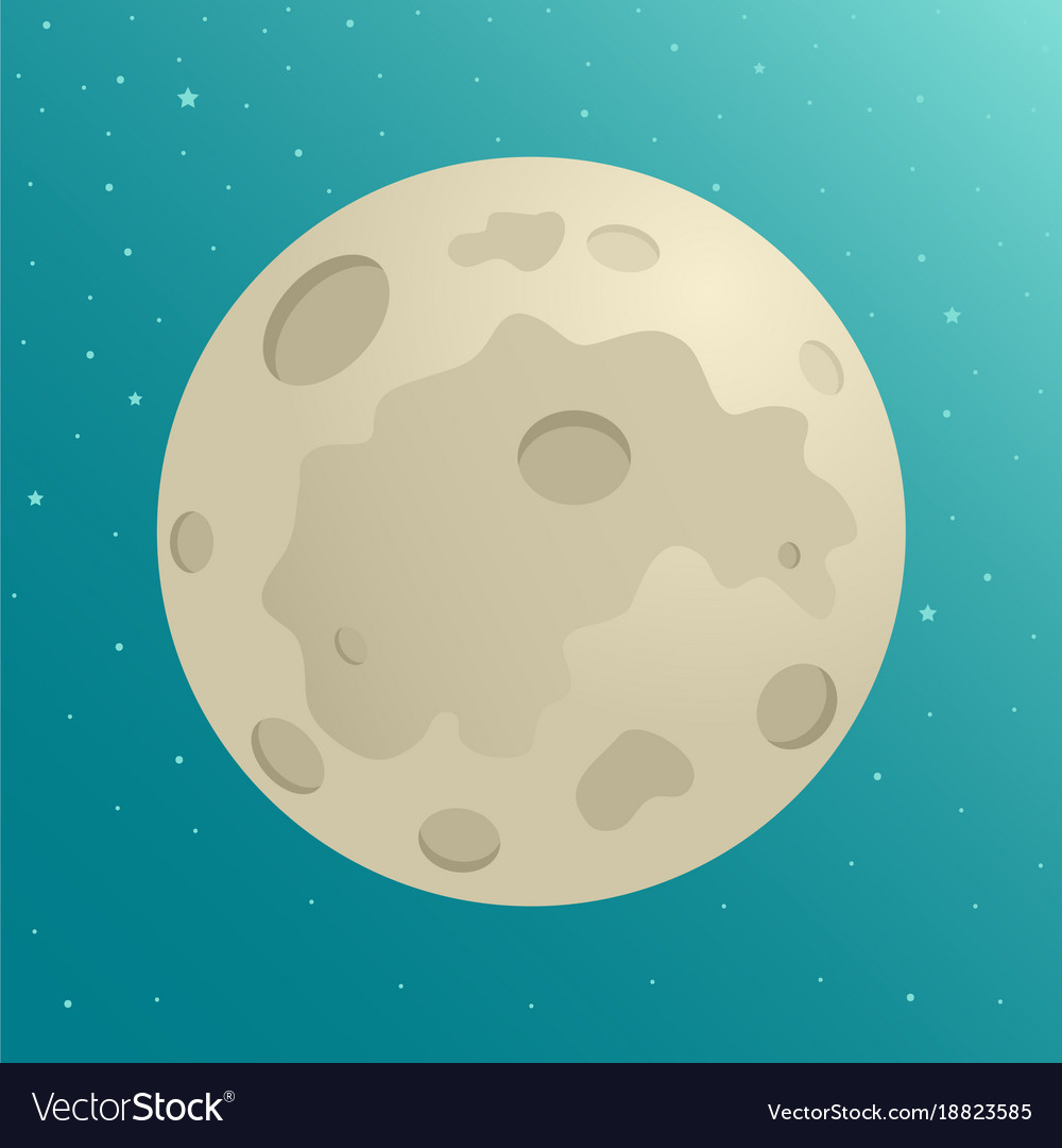 Cartoon of the moon Royalty Free Vector Image - VectorStock