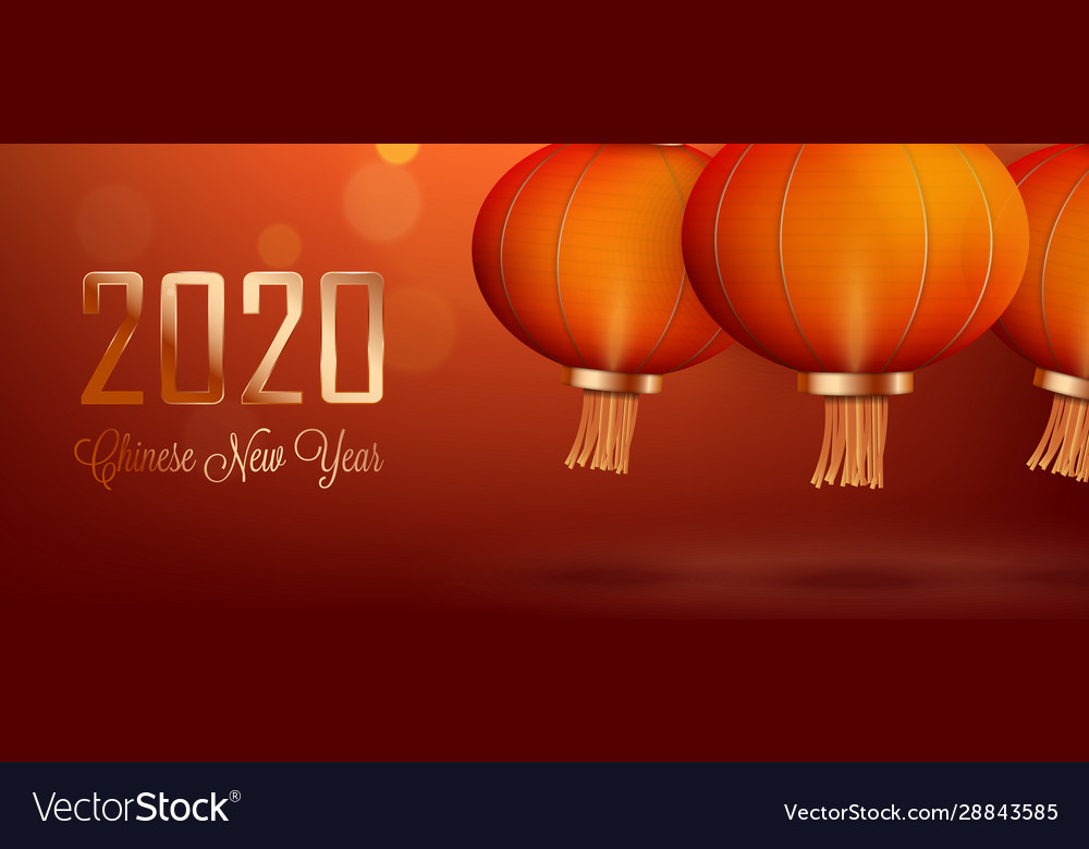 Chinese new year 2020 greeting card design