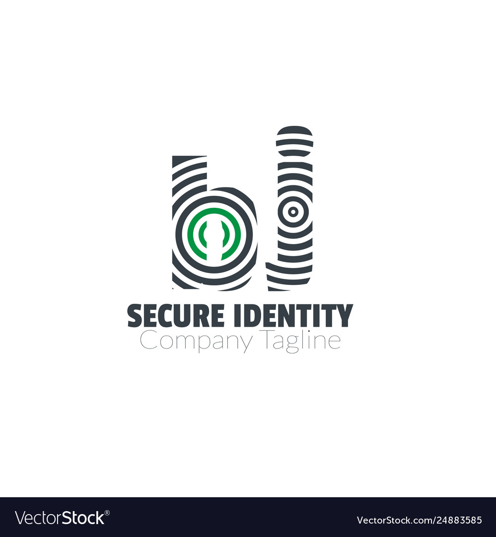 Initial letter fingerprint logo