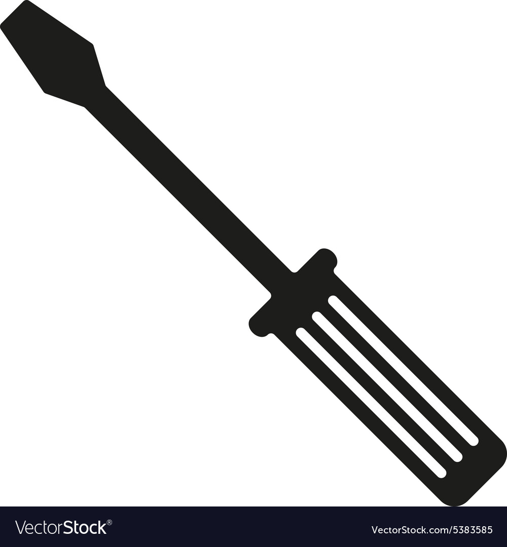 Screwdriver icon settings symbol flat Royalty Free Vector