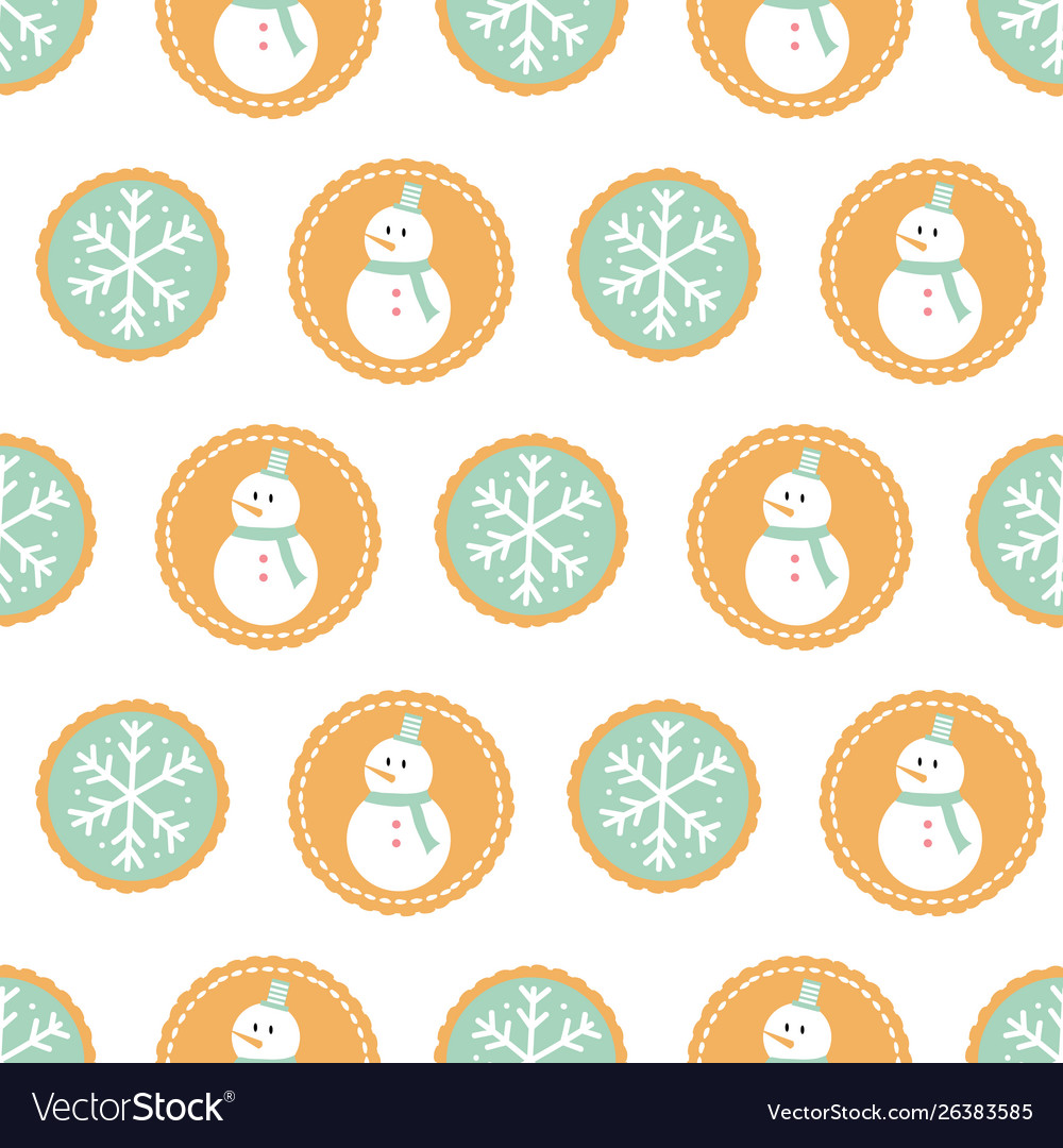 Seamless pattern winter holiday cookies