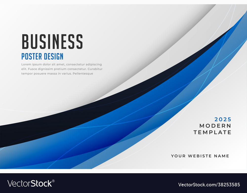 Stylish blue business plan presentation template Vector Image