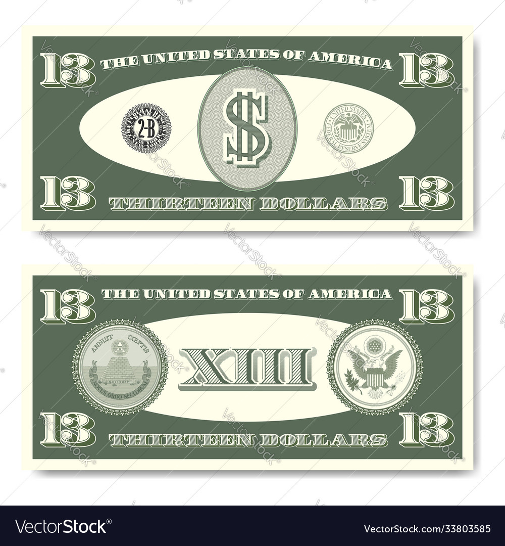 Us fictitious green paper money in denominations Vector Image