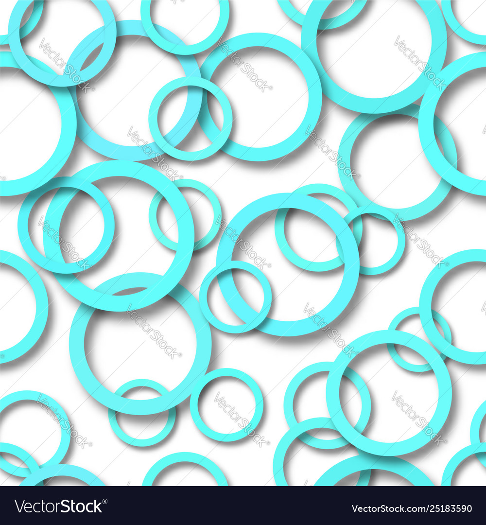 Abstract seamless pattern rings with shadows