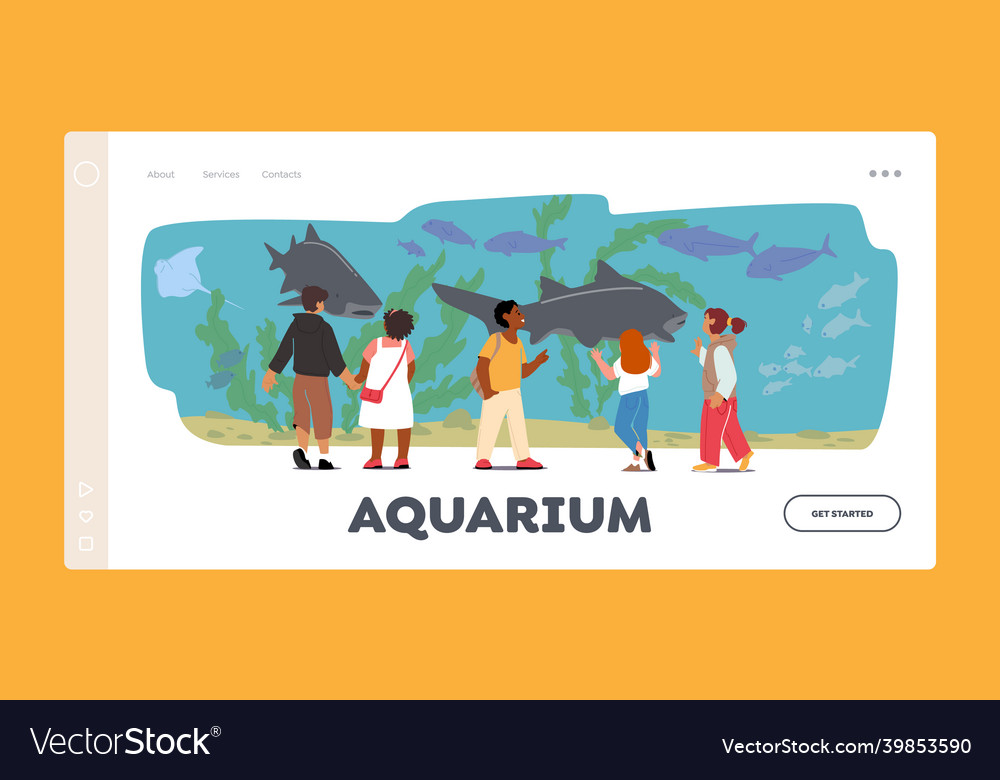 Aquarium landing page template children