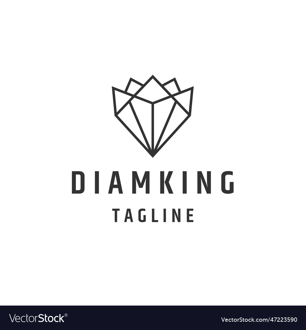 Diamond king logo Royalty Free Vector Image - VectorStock