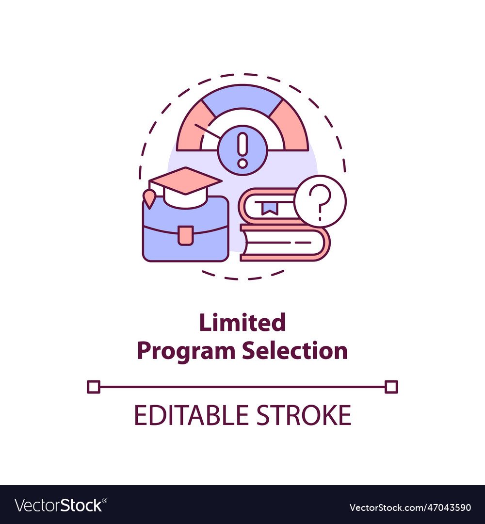 Limited program selection concept icon Royalty Free Vector