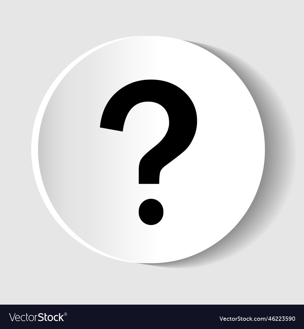 Question mark icon flat design