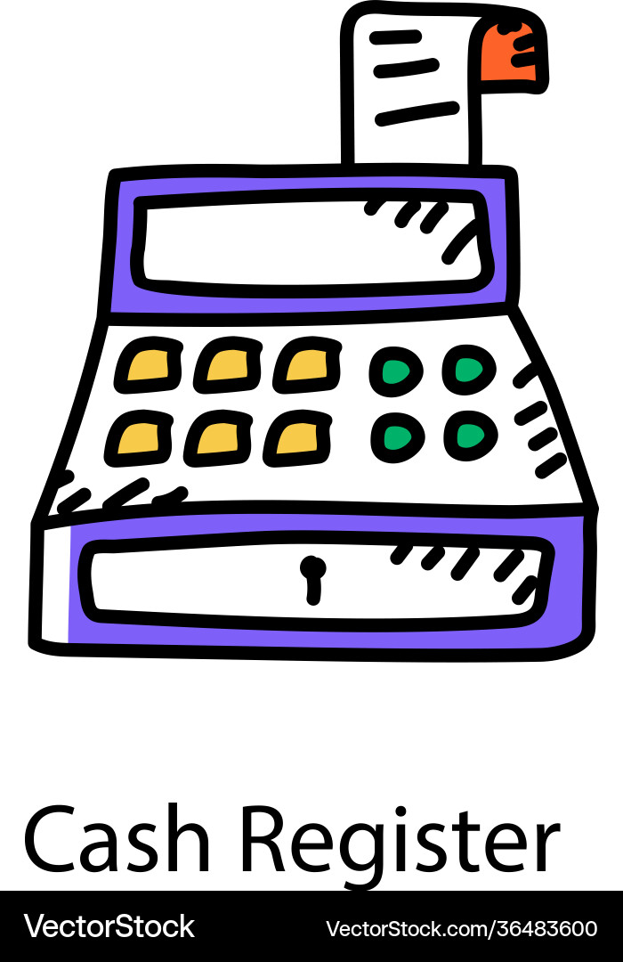 Cash register Royalty Free Vector Image - VectorStock