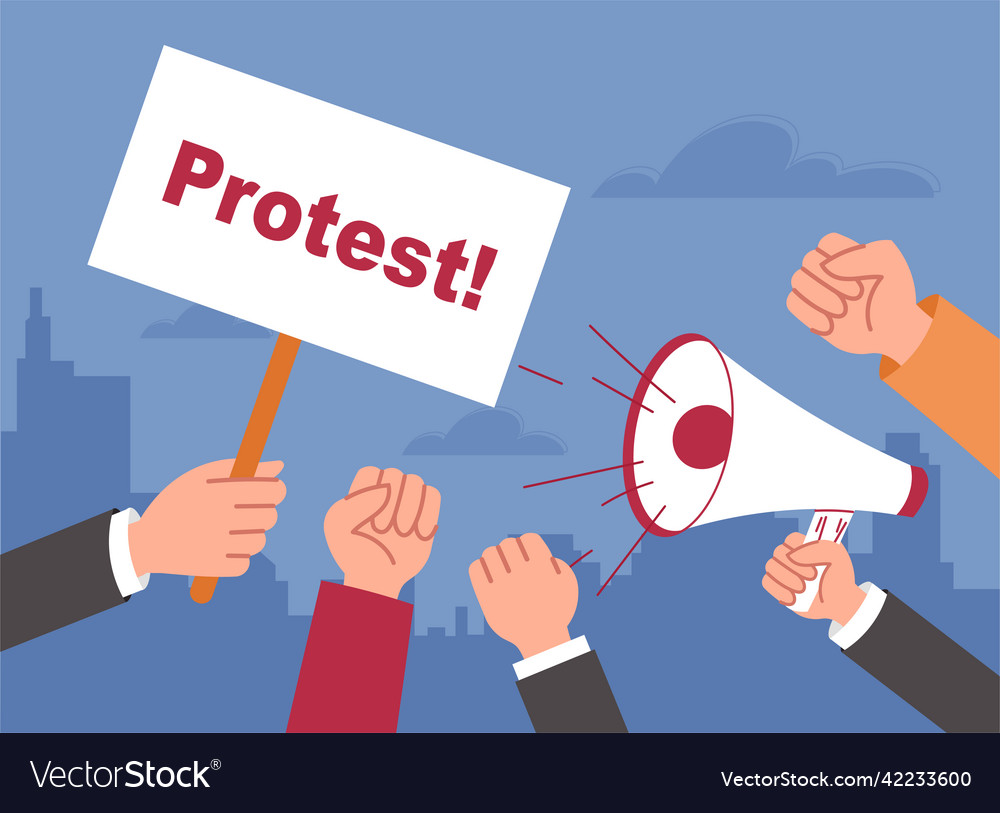 Concept Of Protest Royalty Free Vector Image - Vectorstock