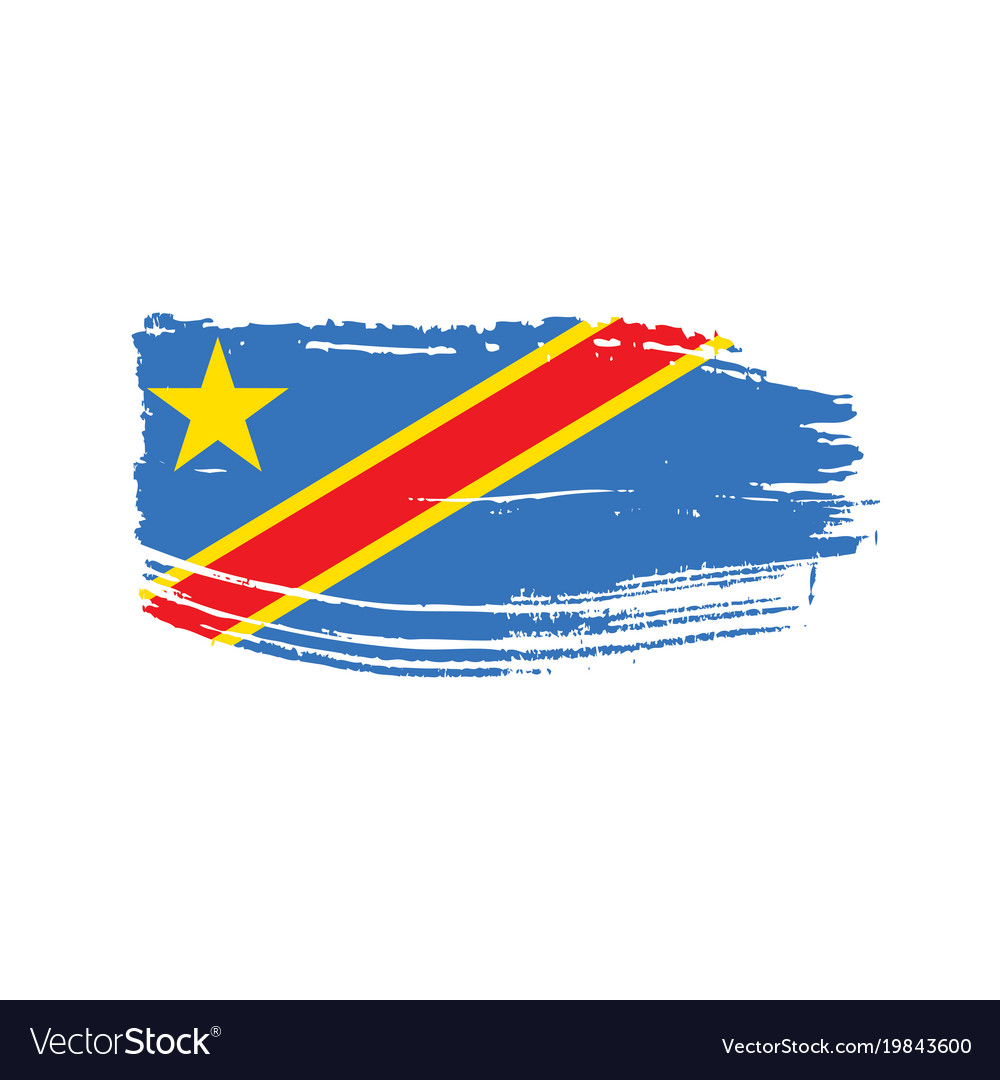 Democratic republic of the congo flag Royalty Free Vector