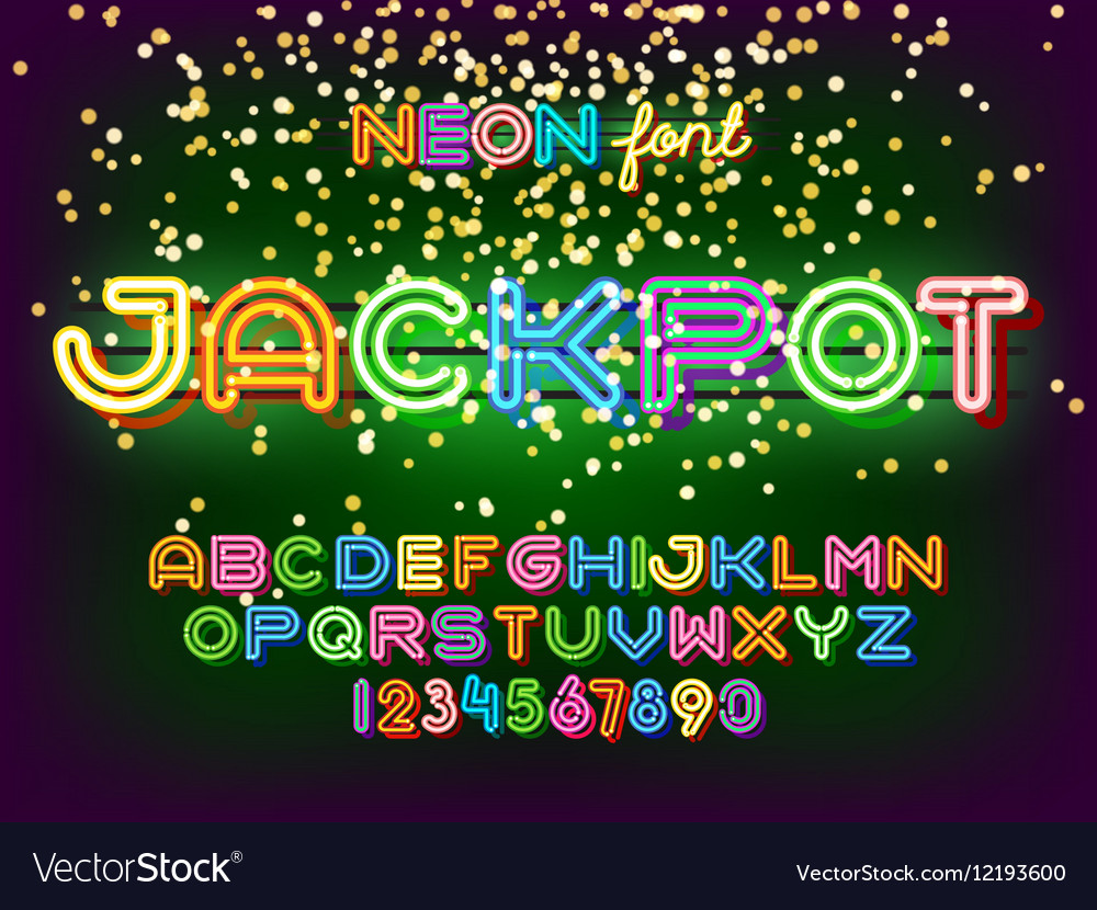 Jackpot casino neon schriftarten