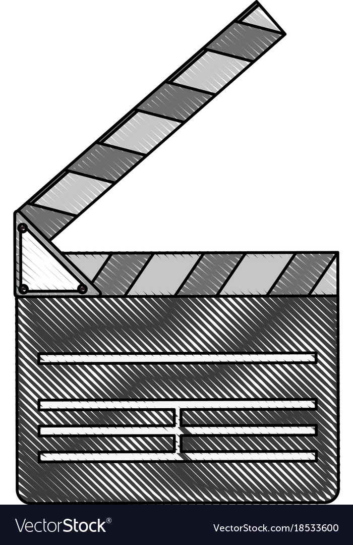 Movie clapboard isolated Royalty Free Vector Image