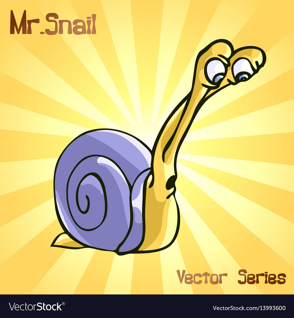 Mr snail with eyes Royalty Free Vector Image - VectorStock