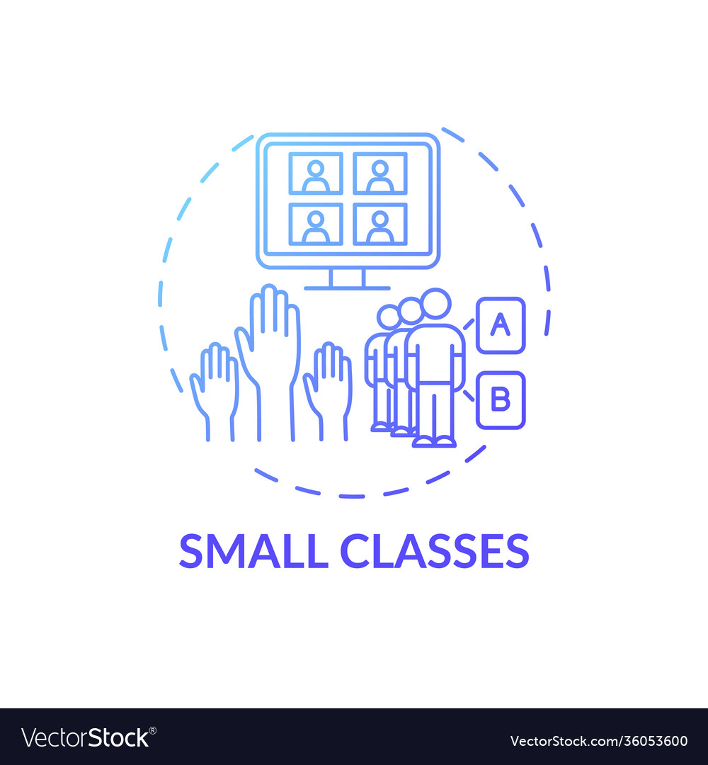 Small classes concept icon