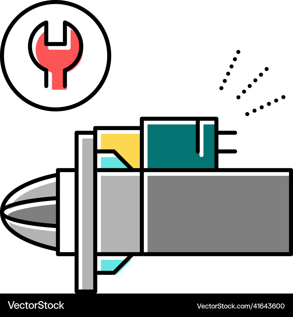 Starter repair and replacement color icon Vector Image