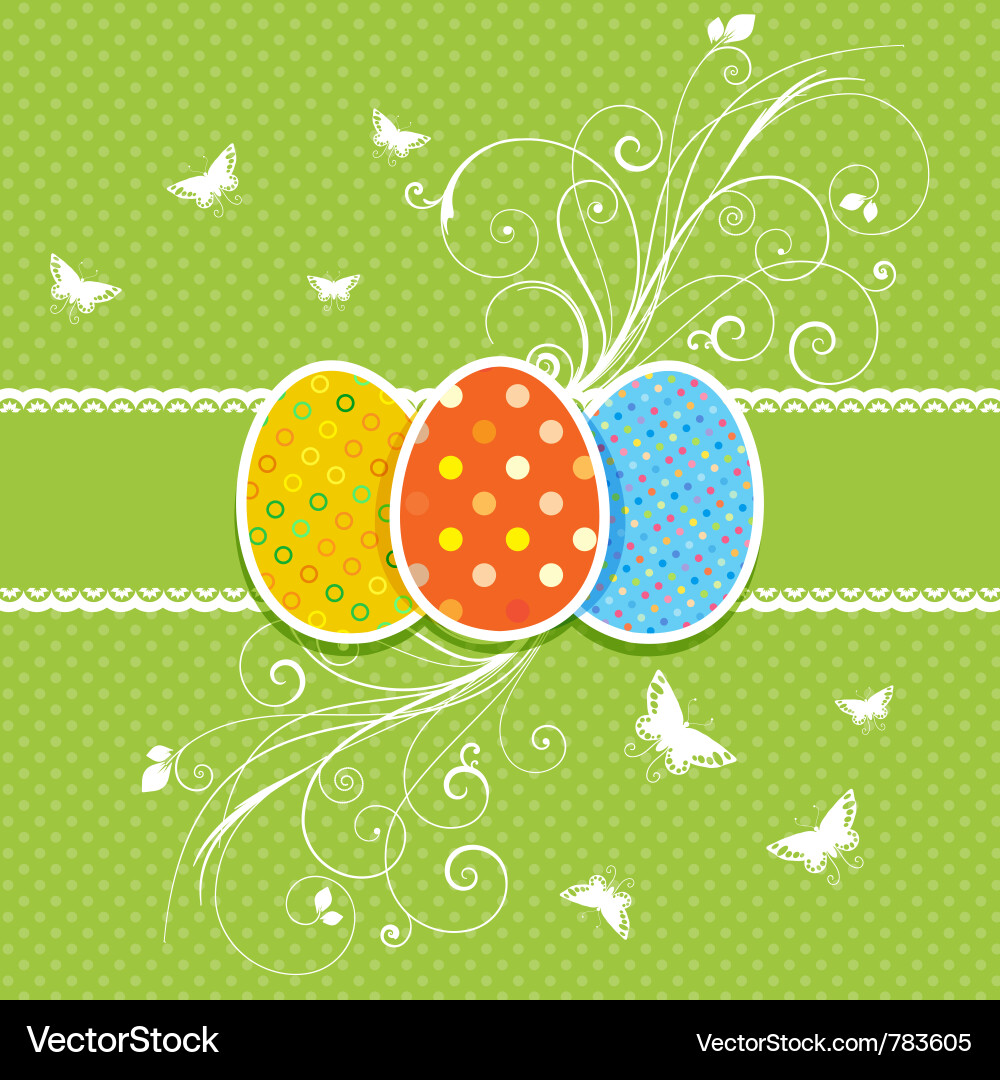 Floral easter egg Royalty Free Vector Image - VectorStock