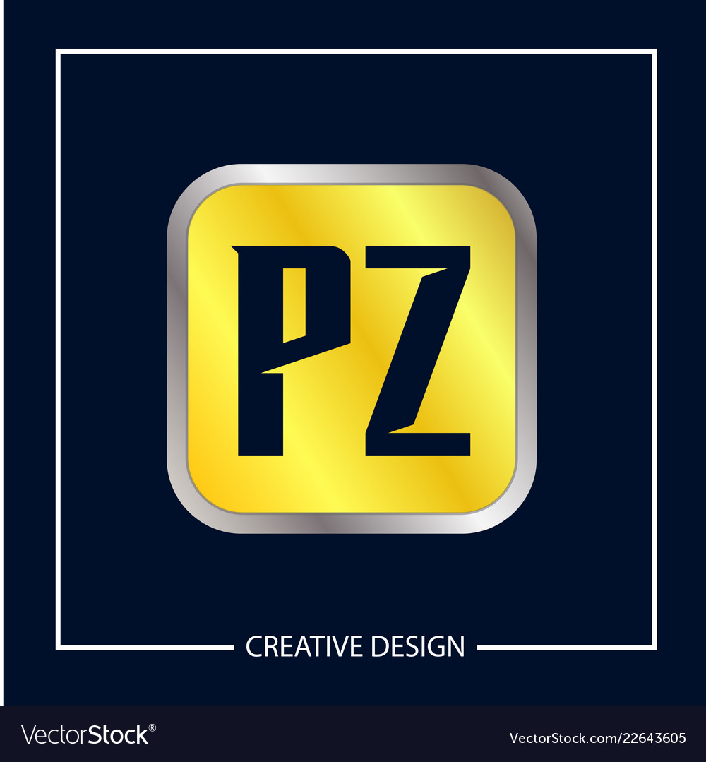 Ursprünglicher Buchstabe pz Logo Vorlage Design