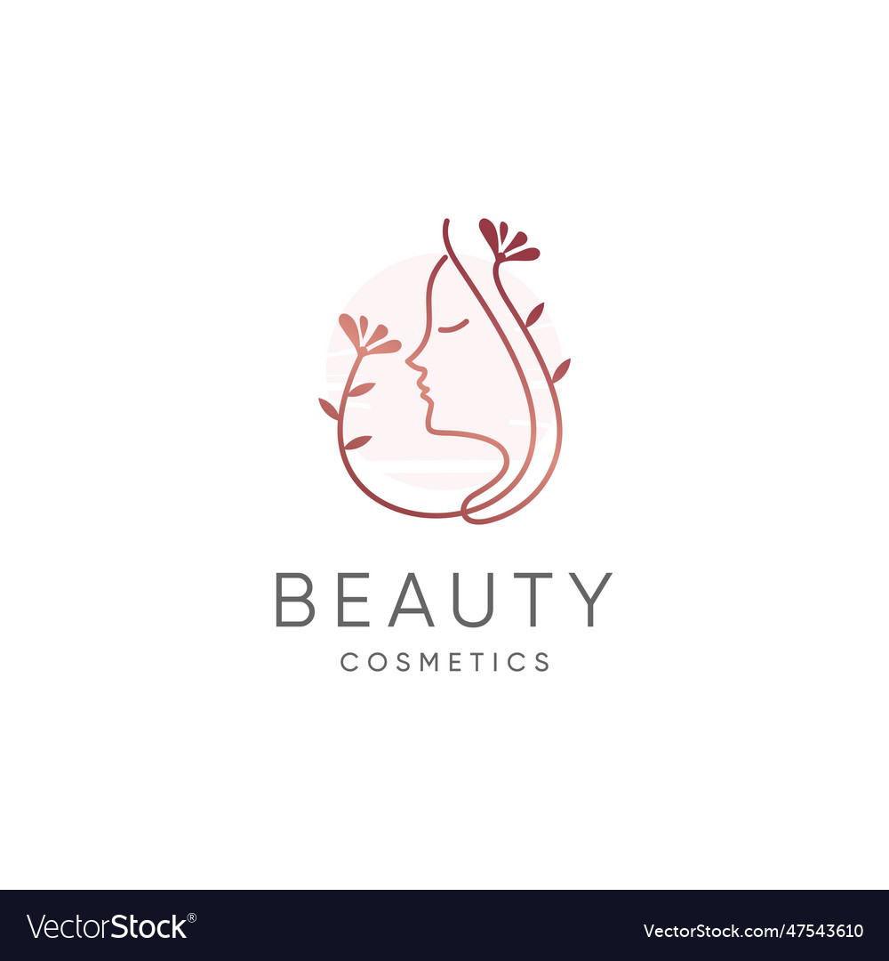 Beauty woman logo design for spa Royalty Free Vector Image