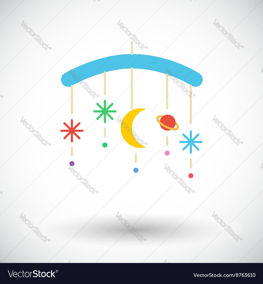 Bed carousel flat icon Royalty Free Vector Image