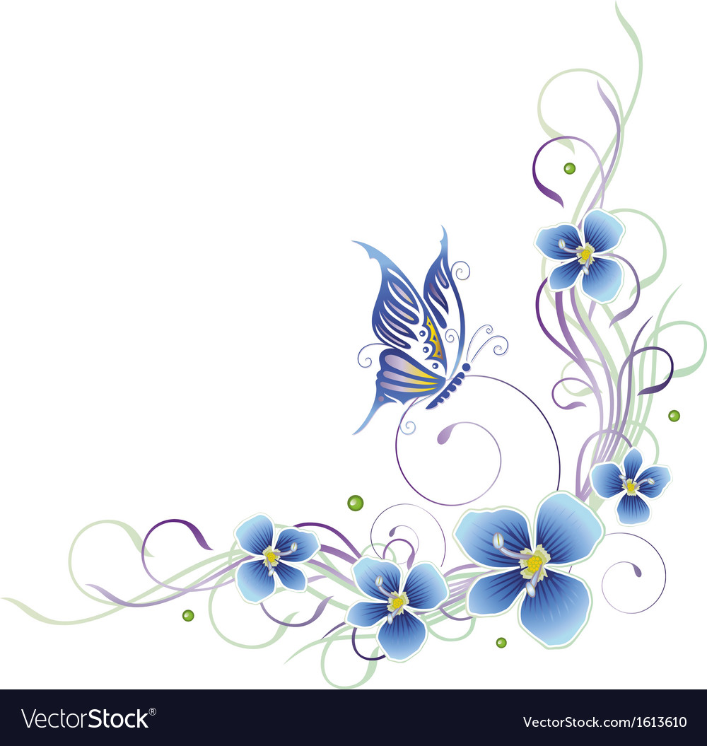 Flowers floral element Royalty Free Vector Image