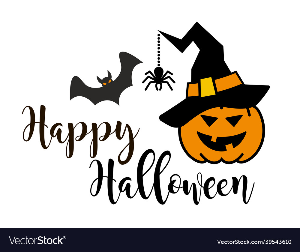 Happy halloween slogan inscription quotes