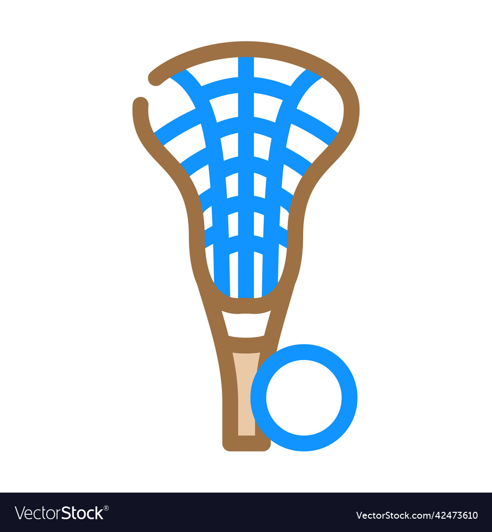 Lacrosse sport color icon Royalty Free Vector Image