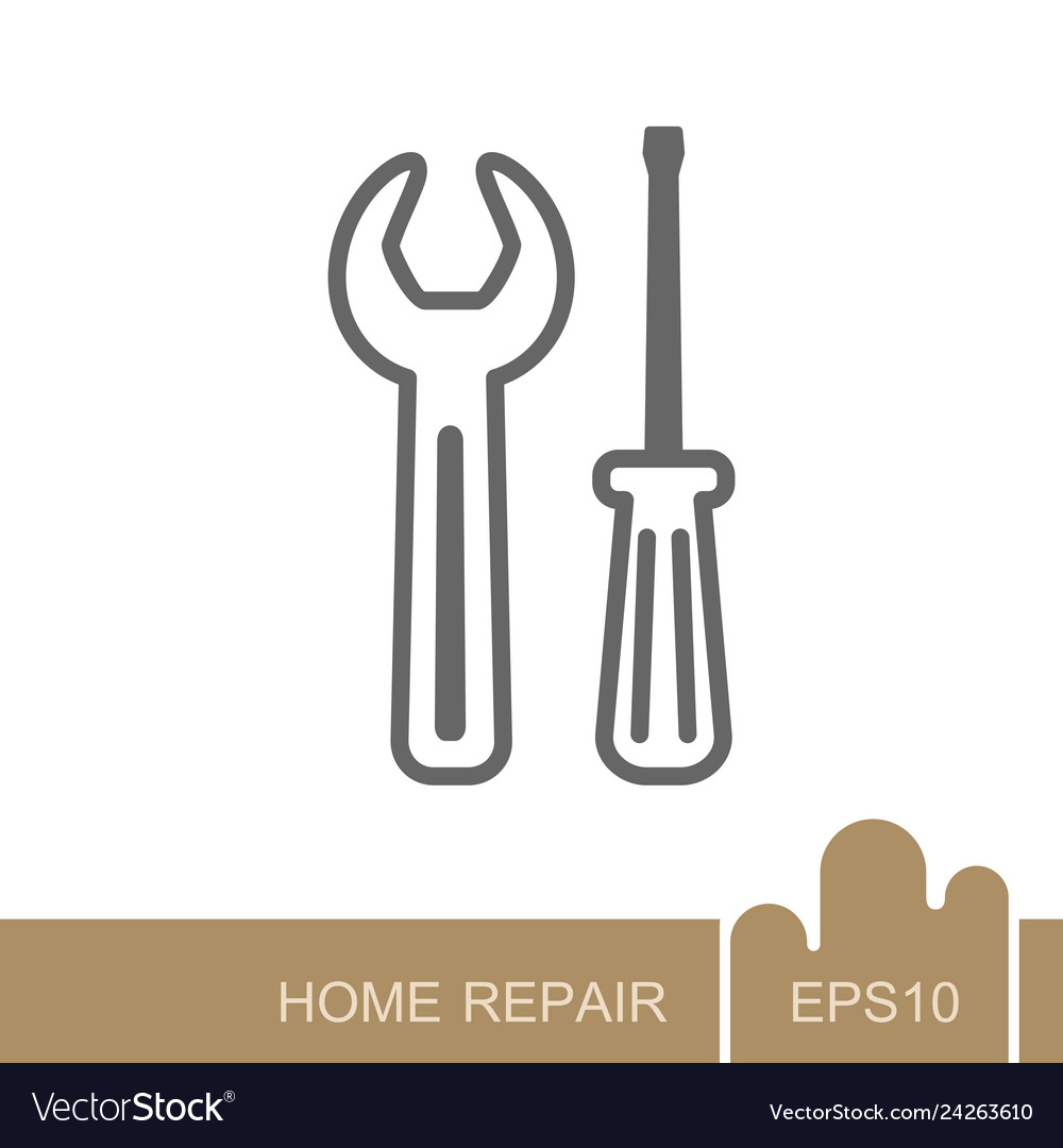 Screwdriver and wrench icon