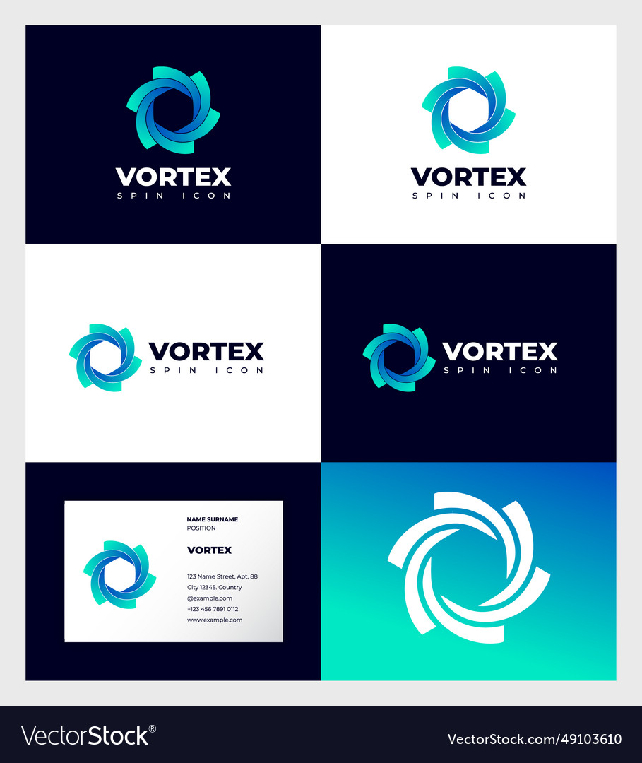 Vortex logo symbol dynamic elements identity