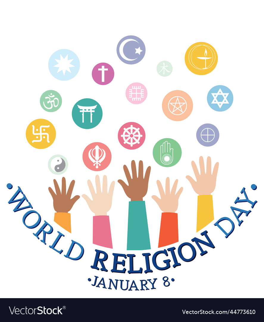 World religion day banner design Royalty Free Vector Image