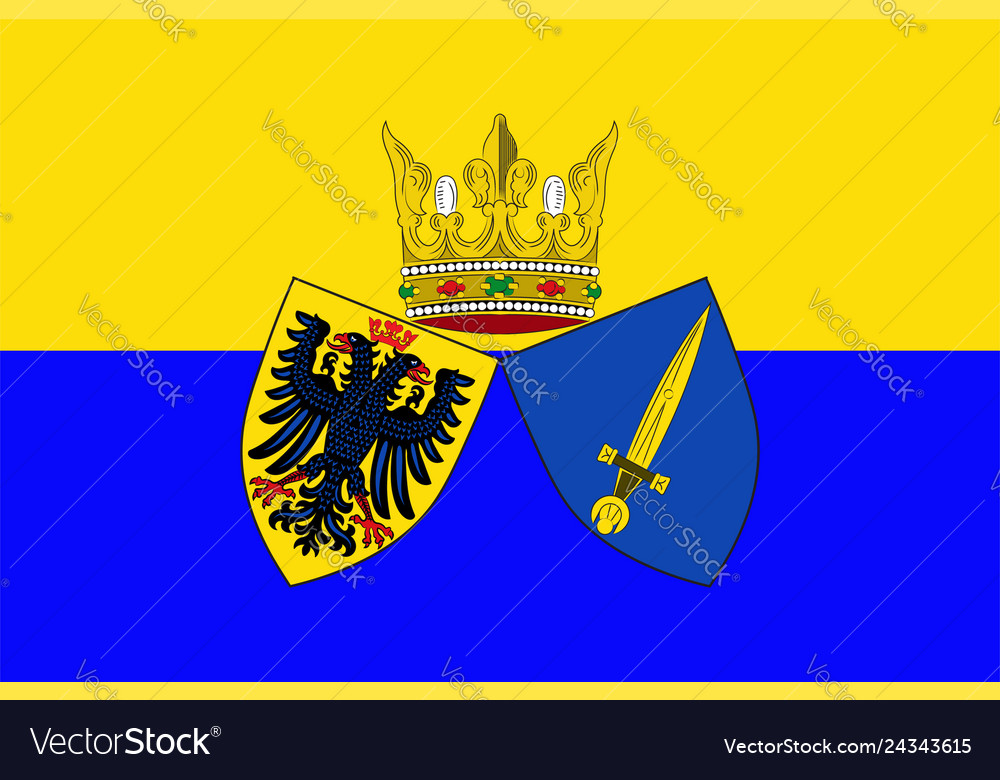 Flag of essen in north rhine-westphalia germany