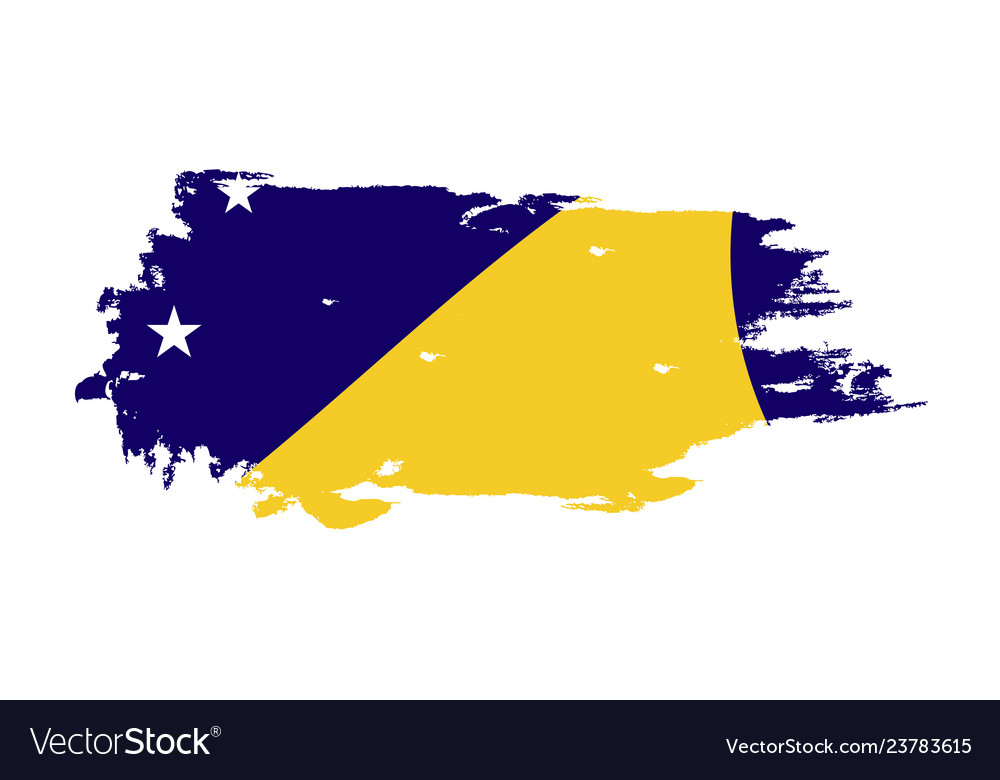 Grunge brush stroke with tokelau national flag