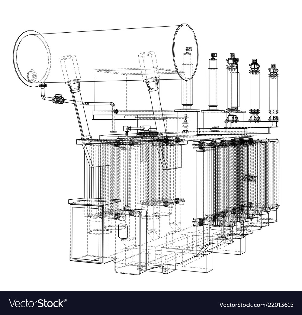 High-voltage transformer concept Royalty Free Vector Image